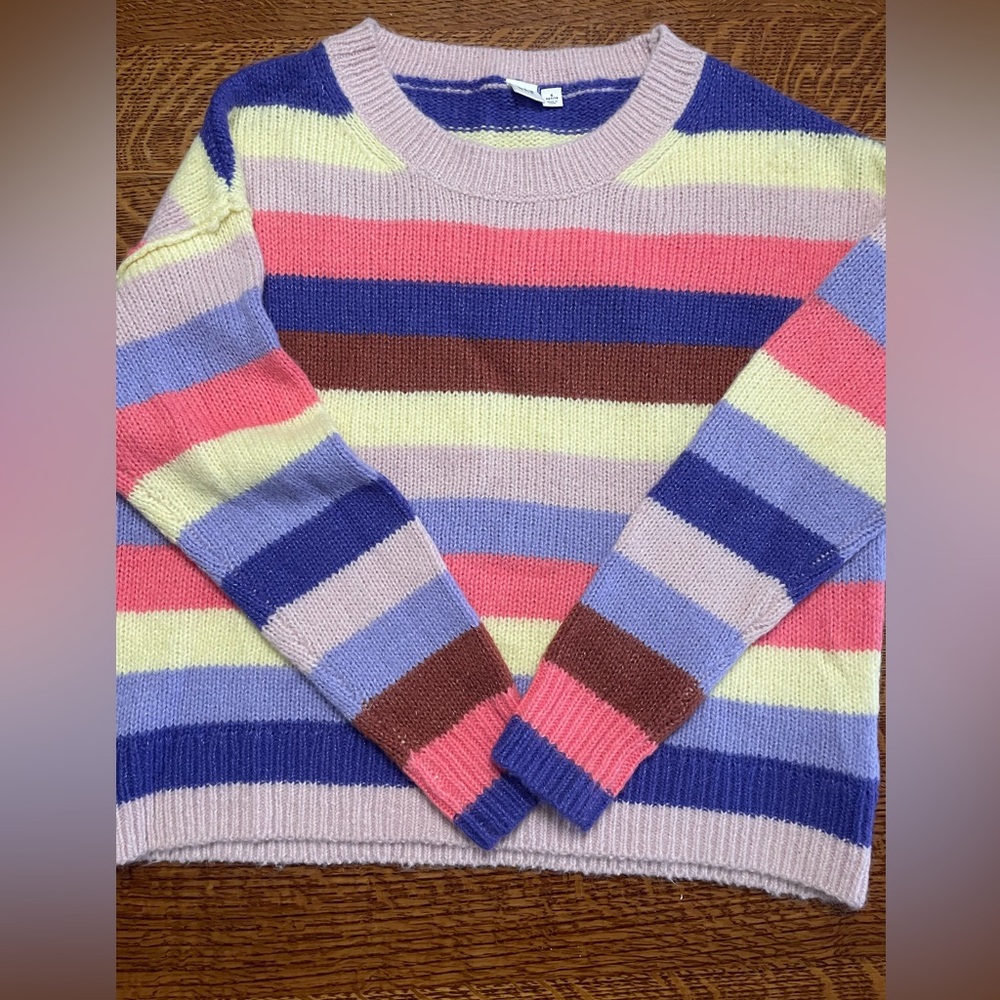 GAP Oversized Striped Crew Neck Sweater